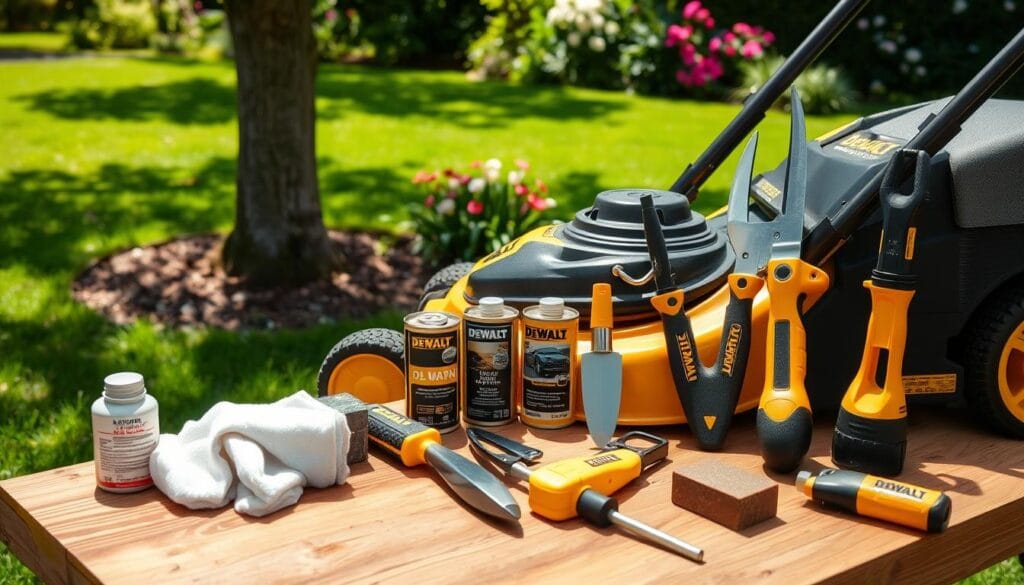 DeWalt lawn care tools maintenance tips