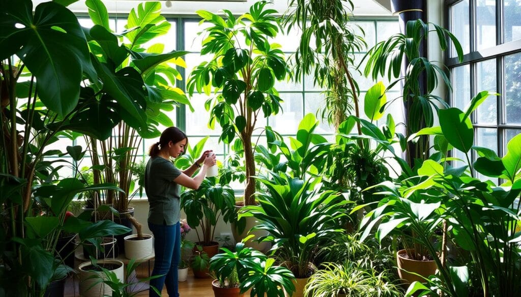 caring for tall indoor plants