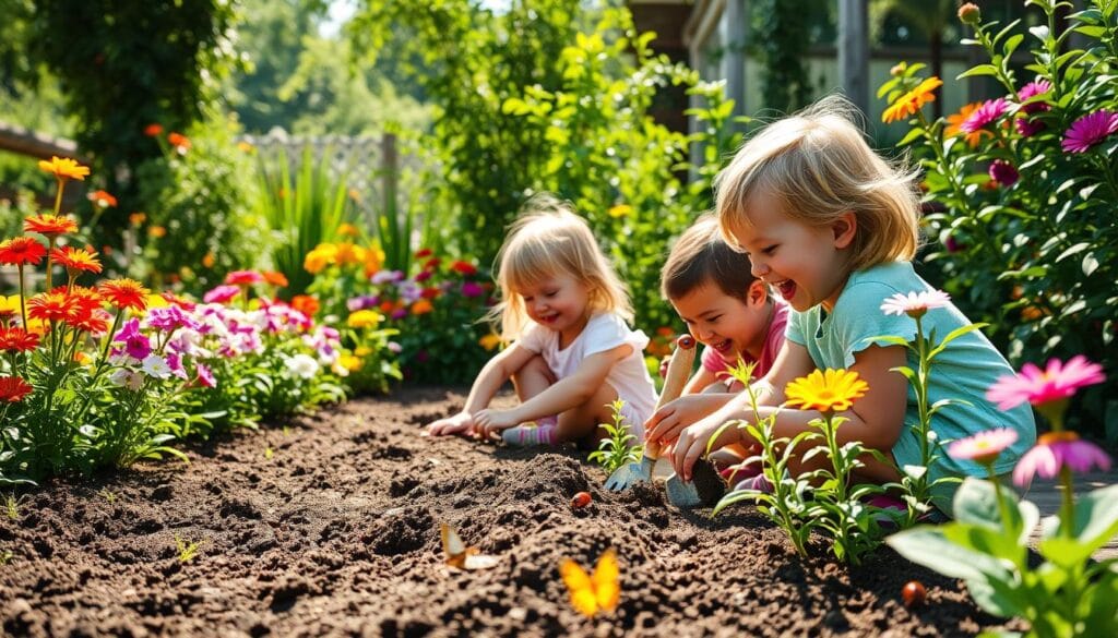 engaging children in gardening