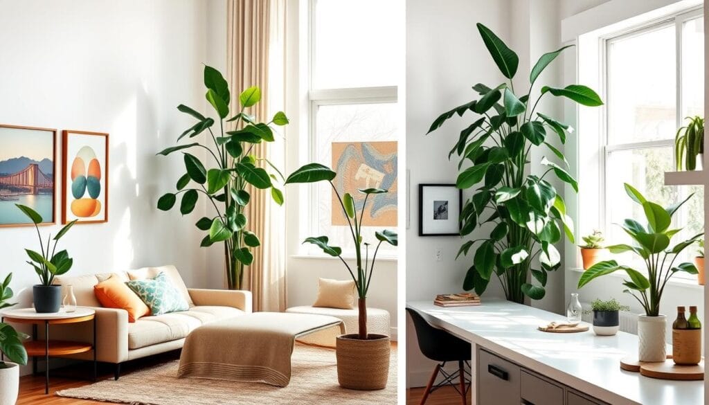 tall indoor plants by room