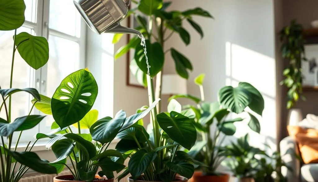 watering tips for tall indoor plants