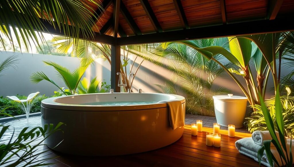 Luxury garden tub