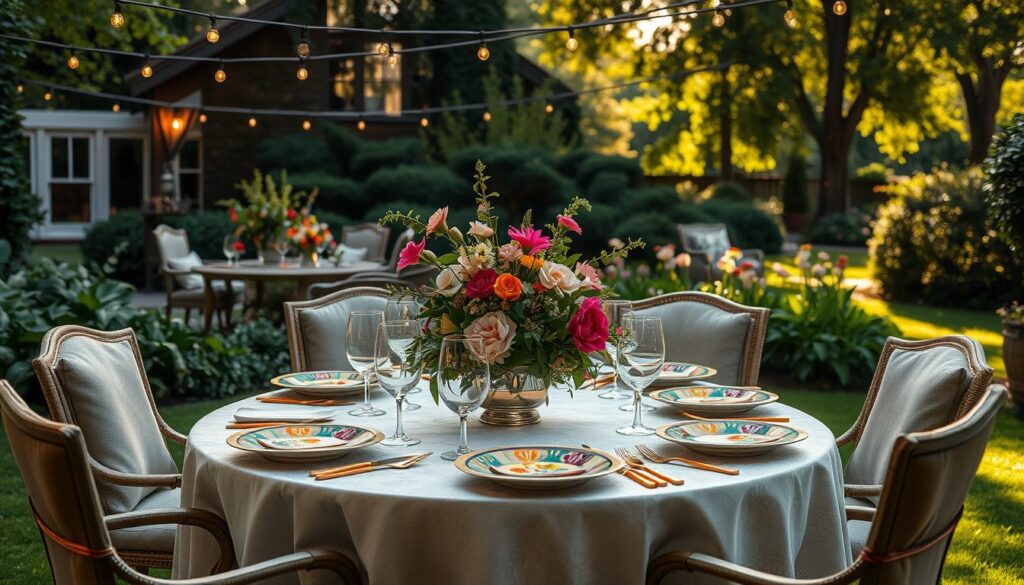 Styled garden table