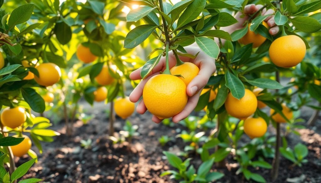 bergamot harvesting