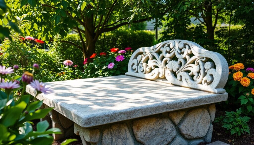 stone garden furniture