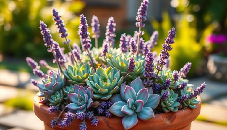 succulents, lavender