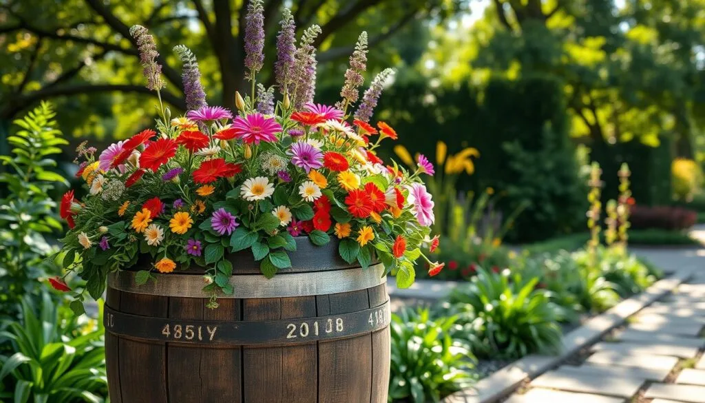 whiskey barrel planter