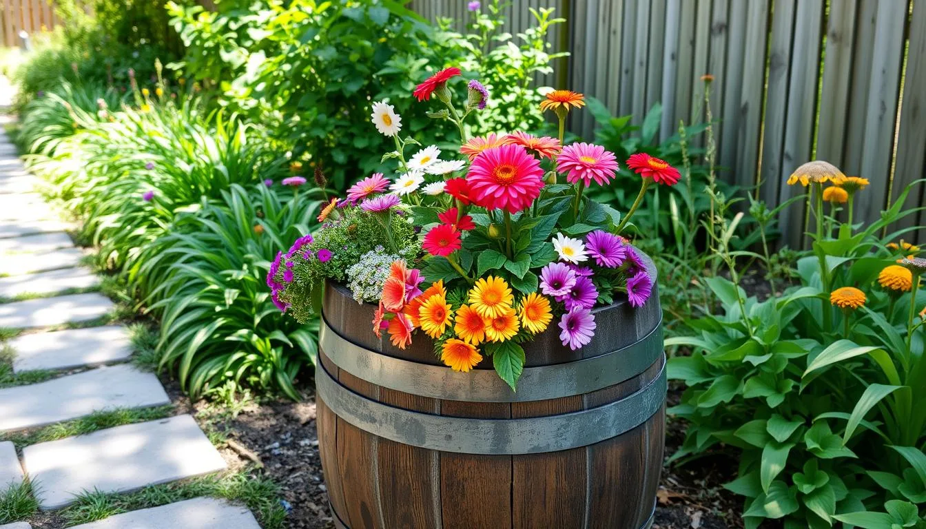 whiskey barrel planter